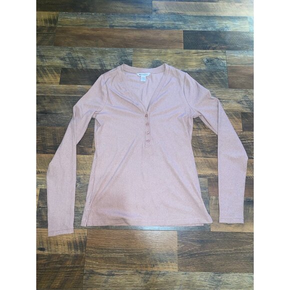 Athleta Rose‎ Ribbed Henley top - Picture 1 of 2